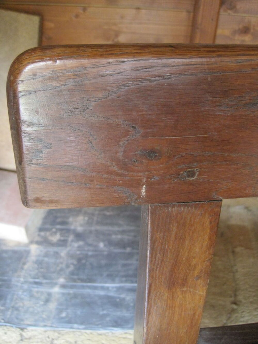 Banc d' Ecolier Pupitre Table Bureau Ancien Meubles