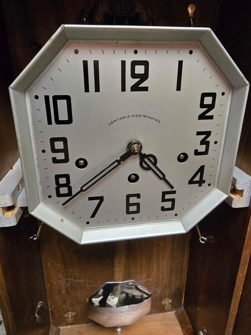 horloge ancienne westminster &agrave; 8 marteaux, art deco. ( model rarisisme) 