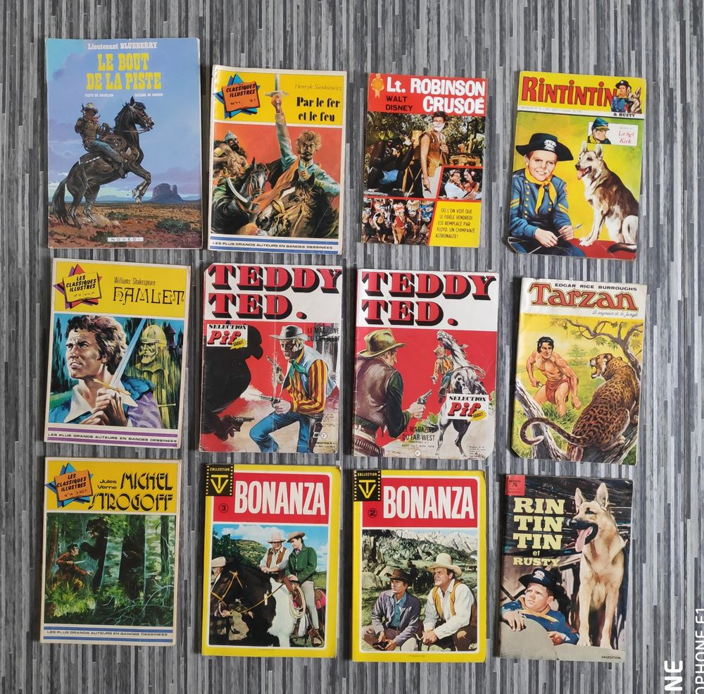 Lot de 12 magazines BD anciens Livres et BD