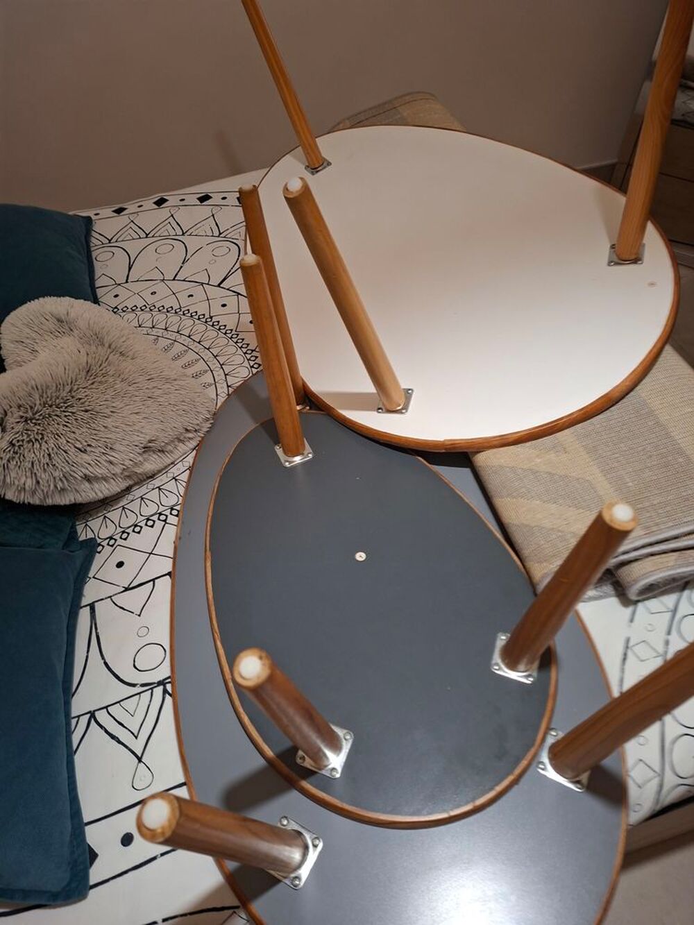 3Tables basses+1 tapis120x170 Meubles