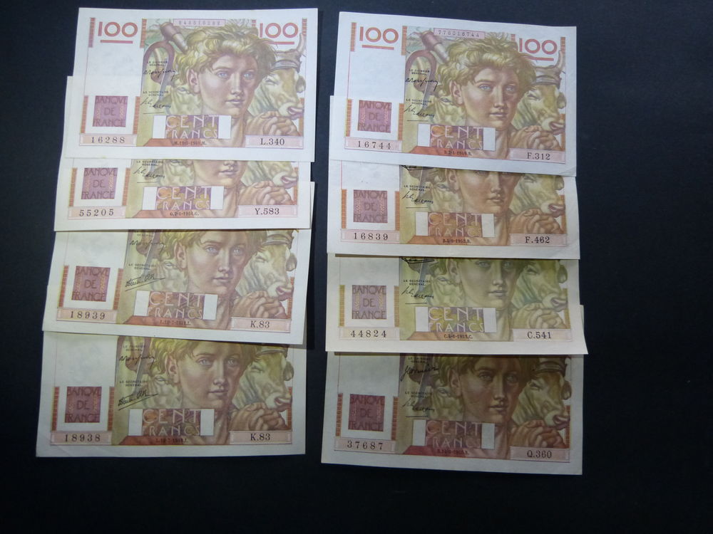 F 28 100 f paysan lot de 15 billets neufs 