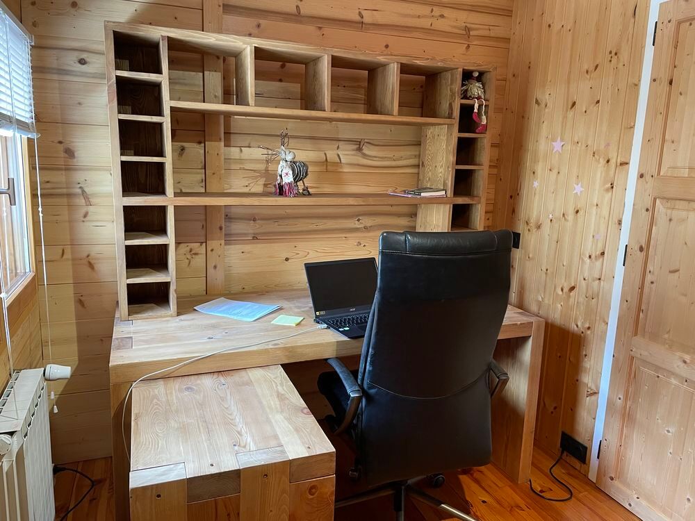 ensemble bureau pin massif MALMOE Meubles
