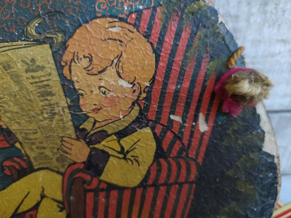 Publicit&eacute; Litho sur Bois Enfant Au Petit Bazar Argenton 