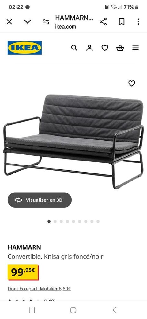 CANAP CONVERTIBLE IKEA (2)casi neuf 45 Gradignan (33)