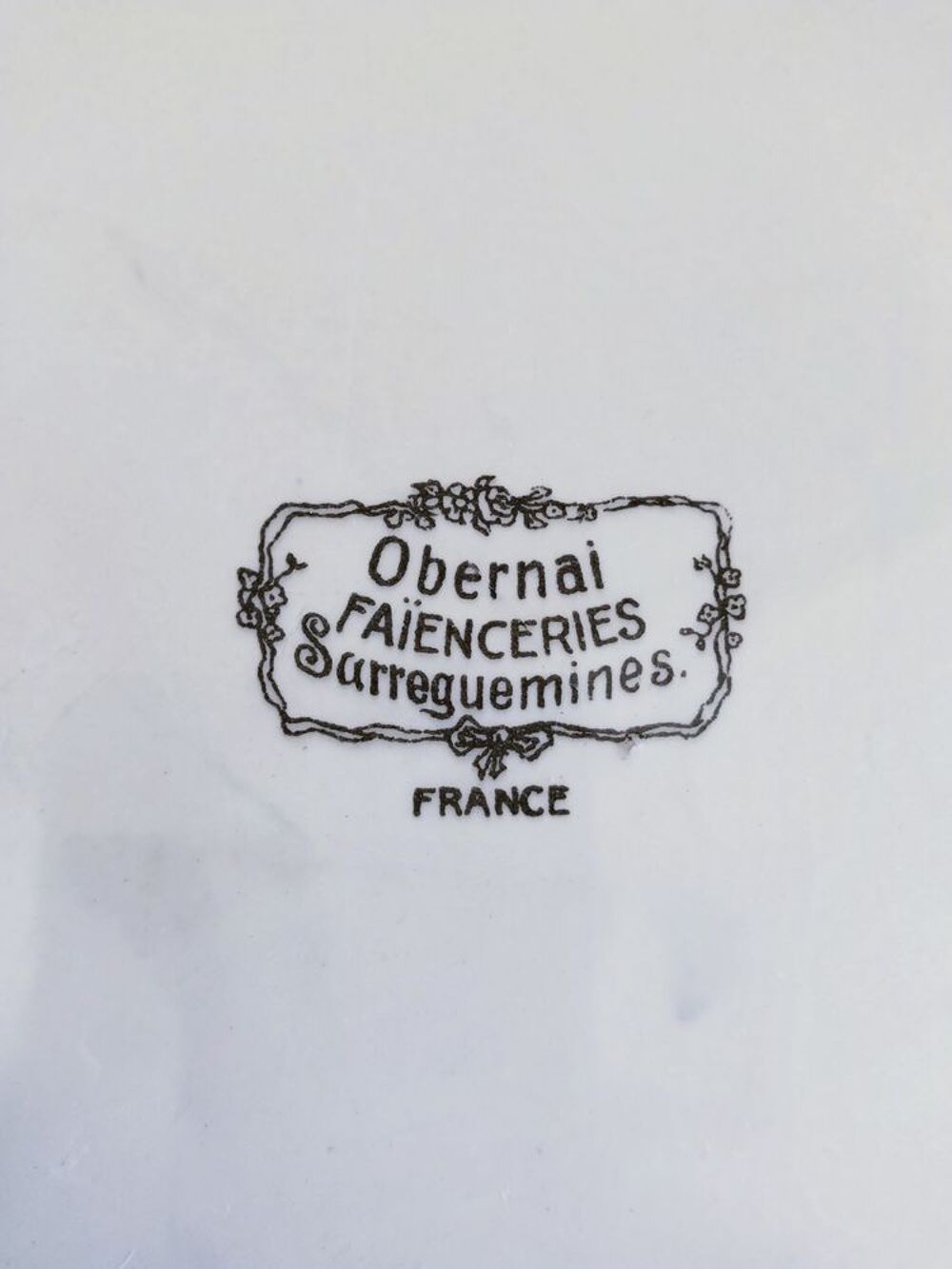 Plat fa&iuml;ence Obernai-Sarreguemines Cuisine