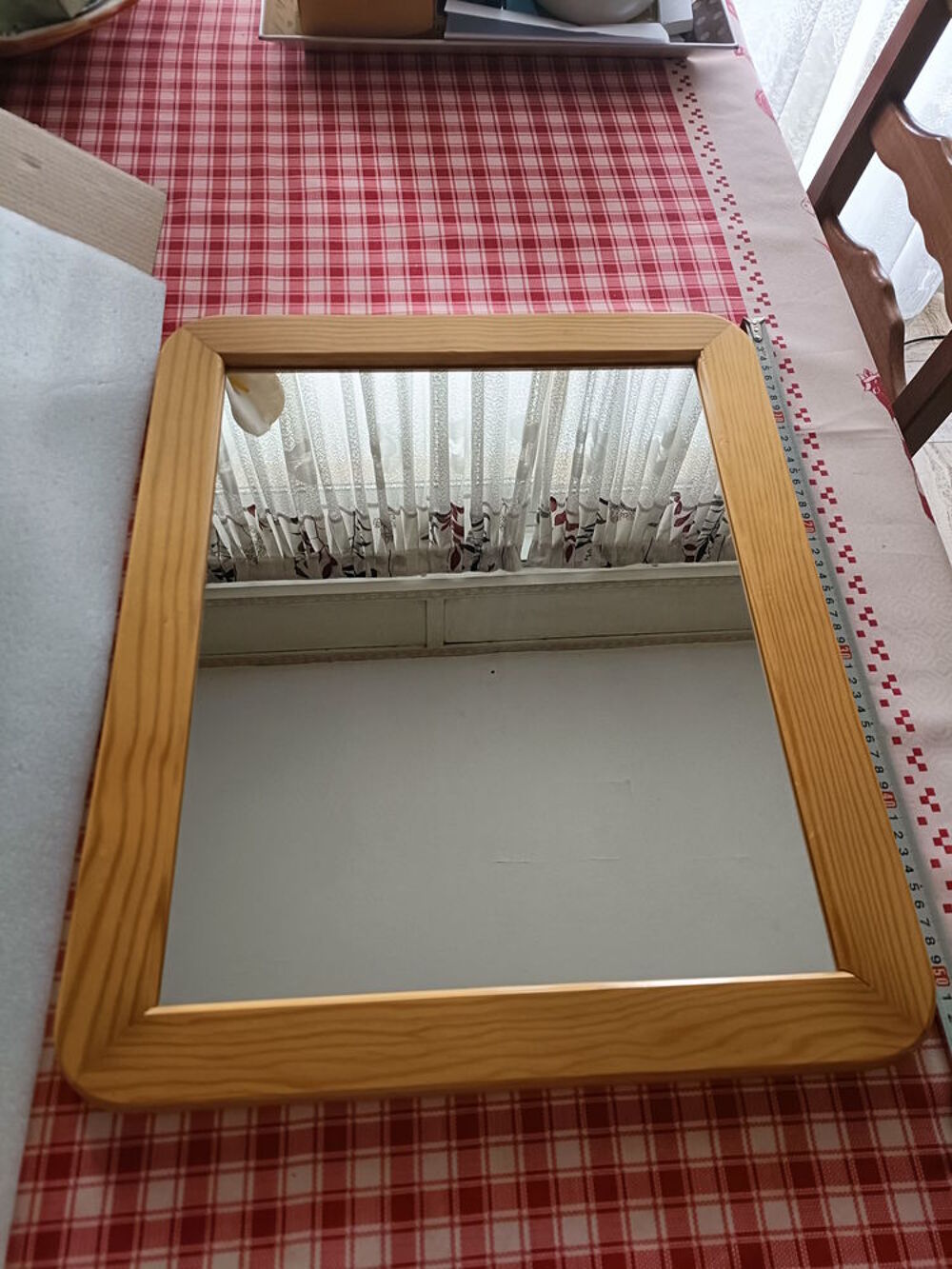 MIROIR RECTANGULAIRE EN PIN - 54 X 44 cm Dcoration