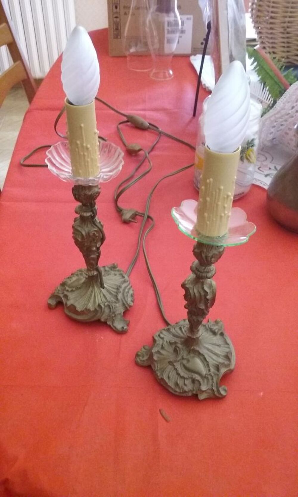 Paire de lampes en bronze Décoration