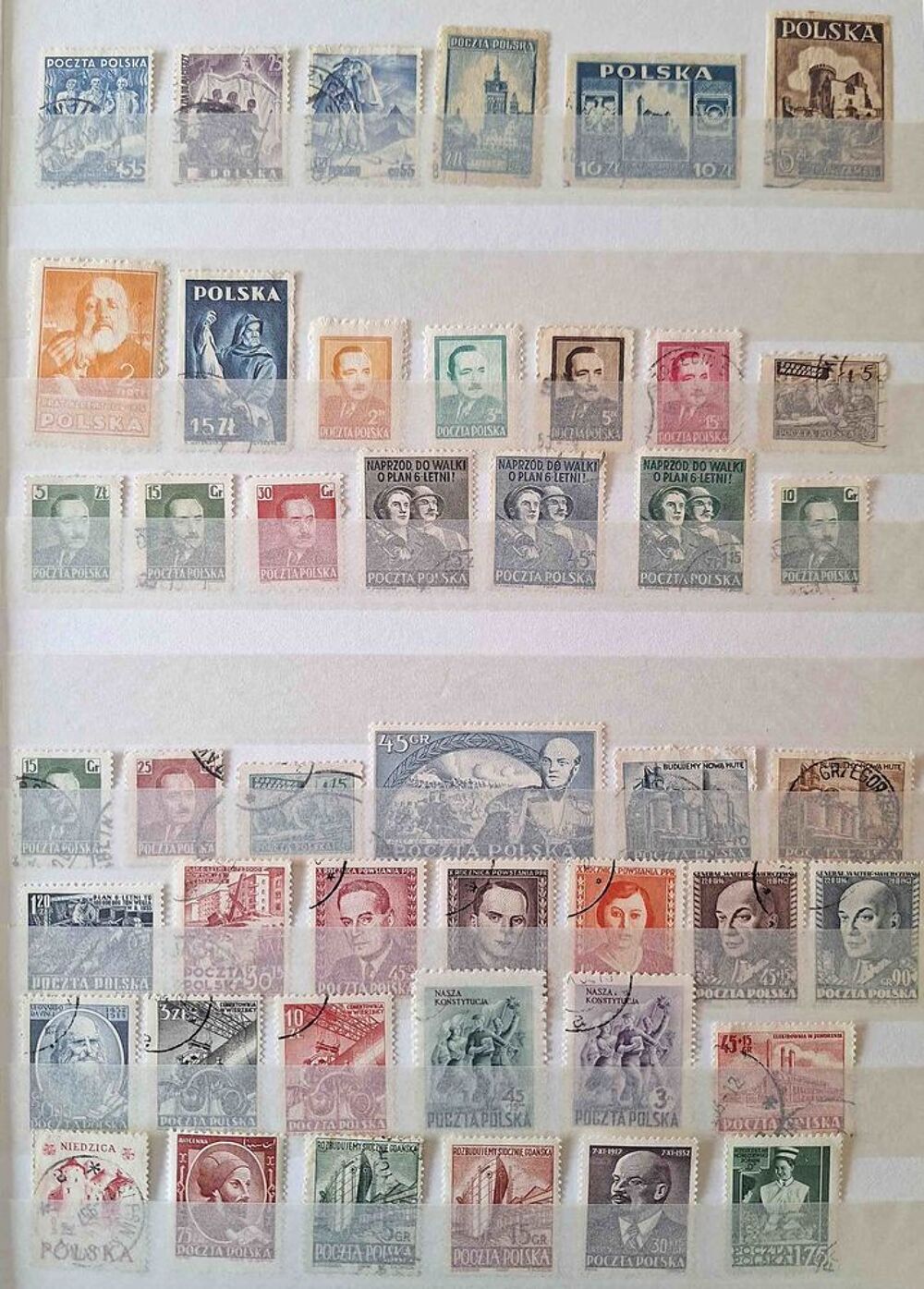 S&eacute;rie de timbres de collection de Pologne 