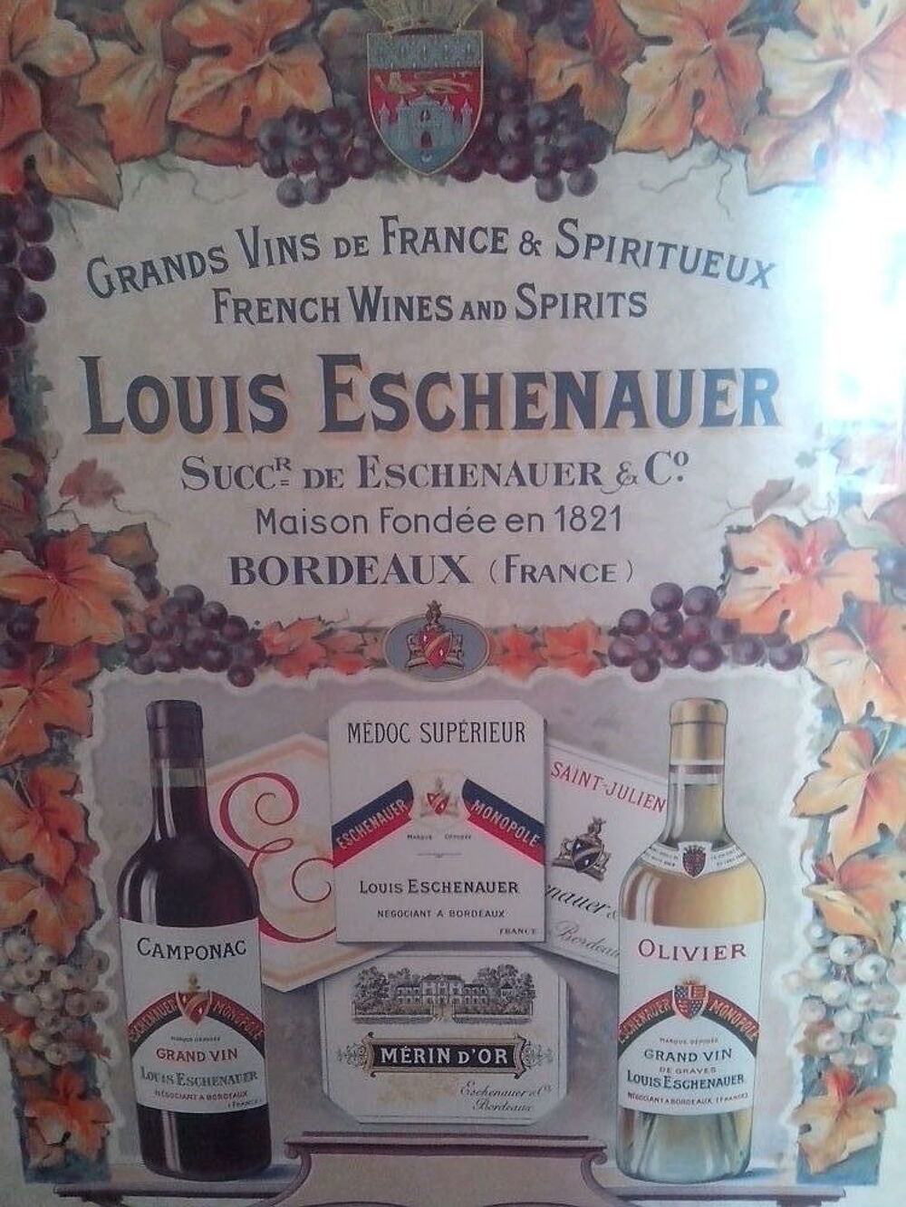 Affiche : Hauteur , 62cm Largeur , 48 cm Décoration