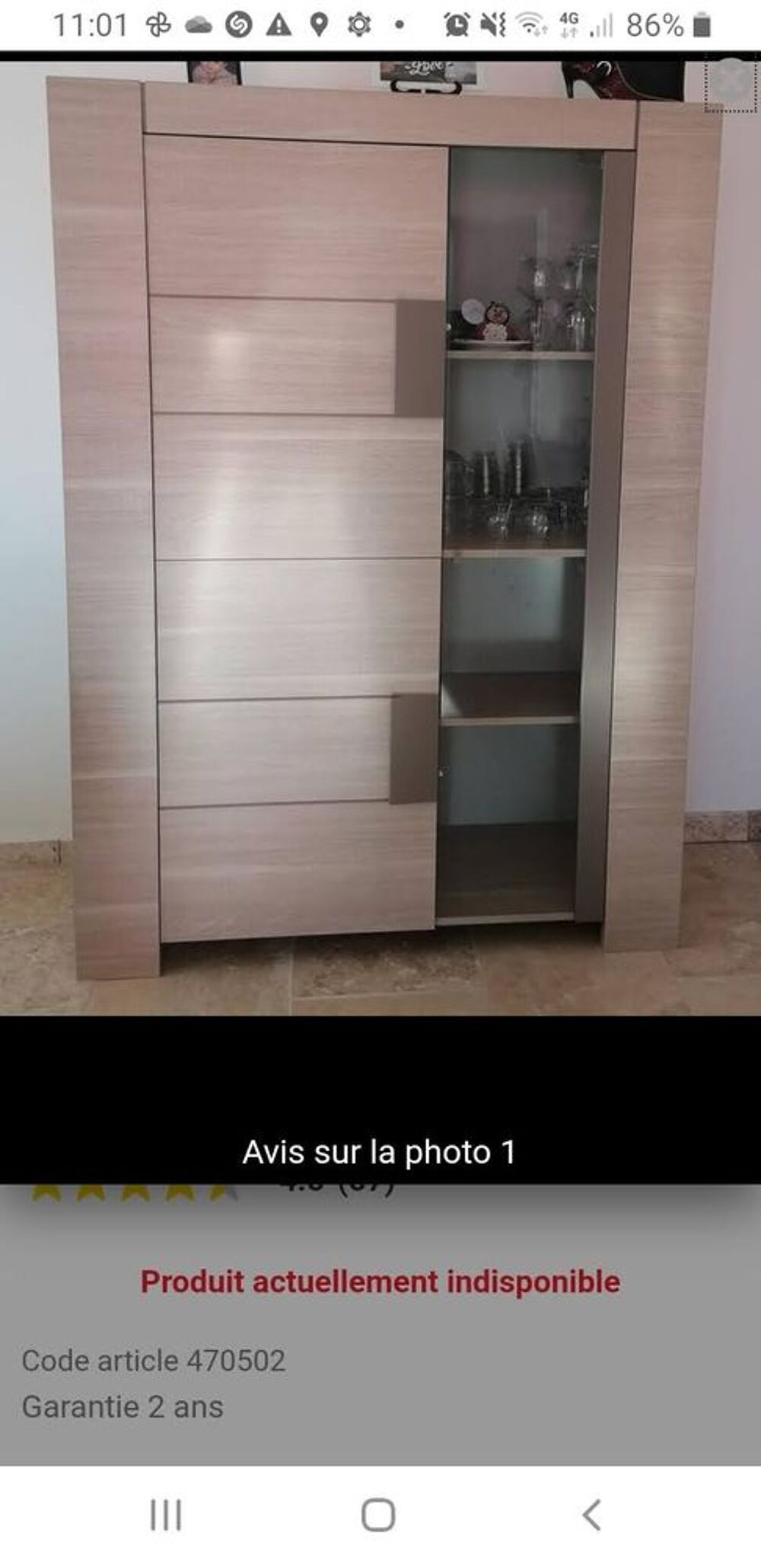 1 vitrine Design Et son Miroir Meubles