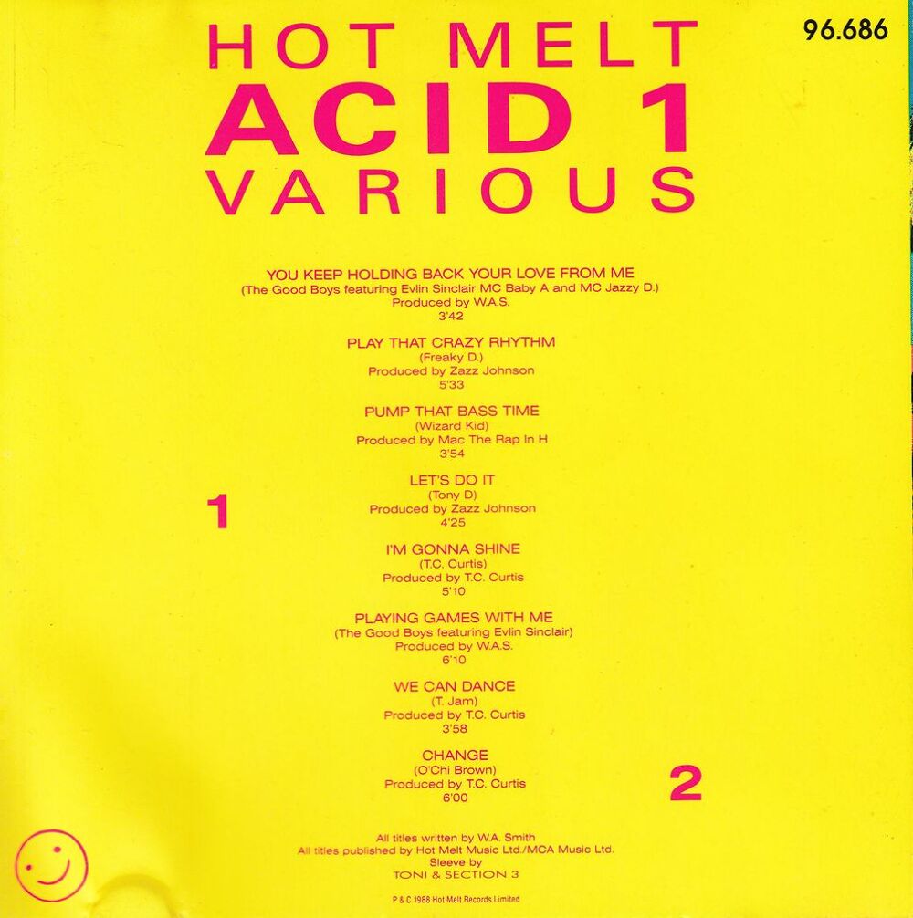 CD Hot Melt Acid Compilation CD et vinyles