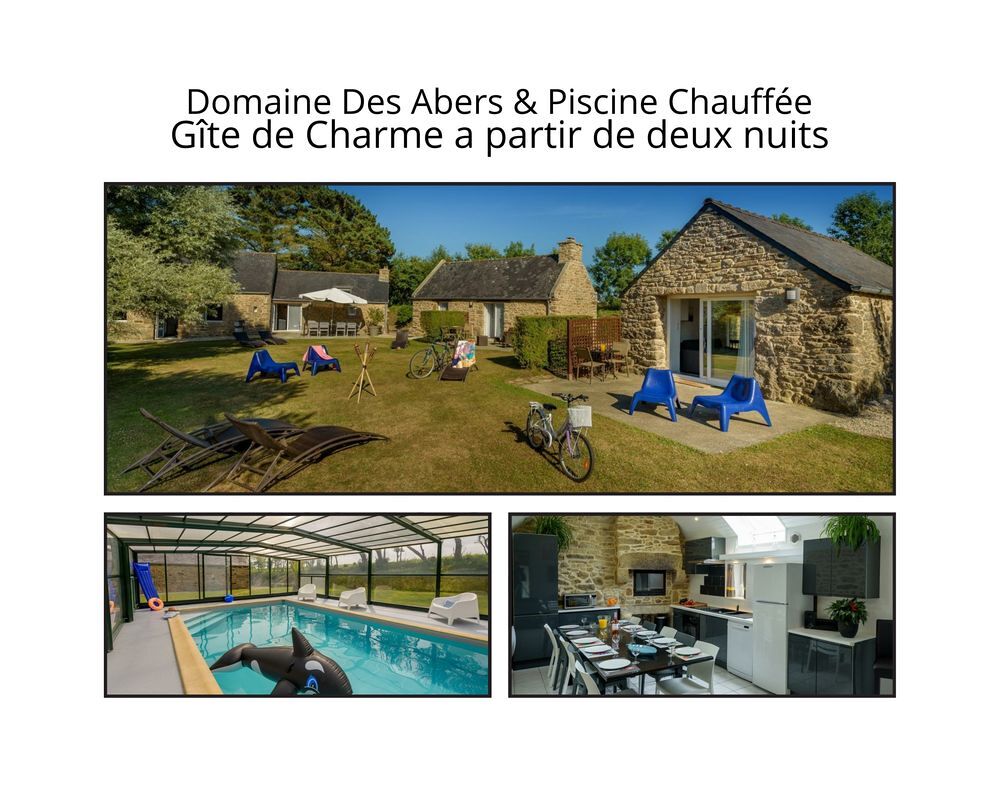   Gîte de Charme avec Piscine chauffée couverte Bretagne, Plouguin (29830)