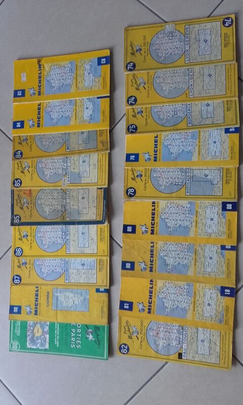 Anciennes cartes Michelin 1 Milly-la-Fort (91)