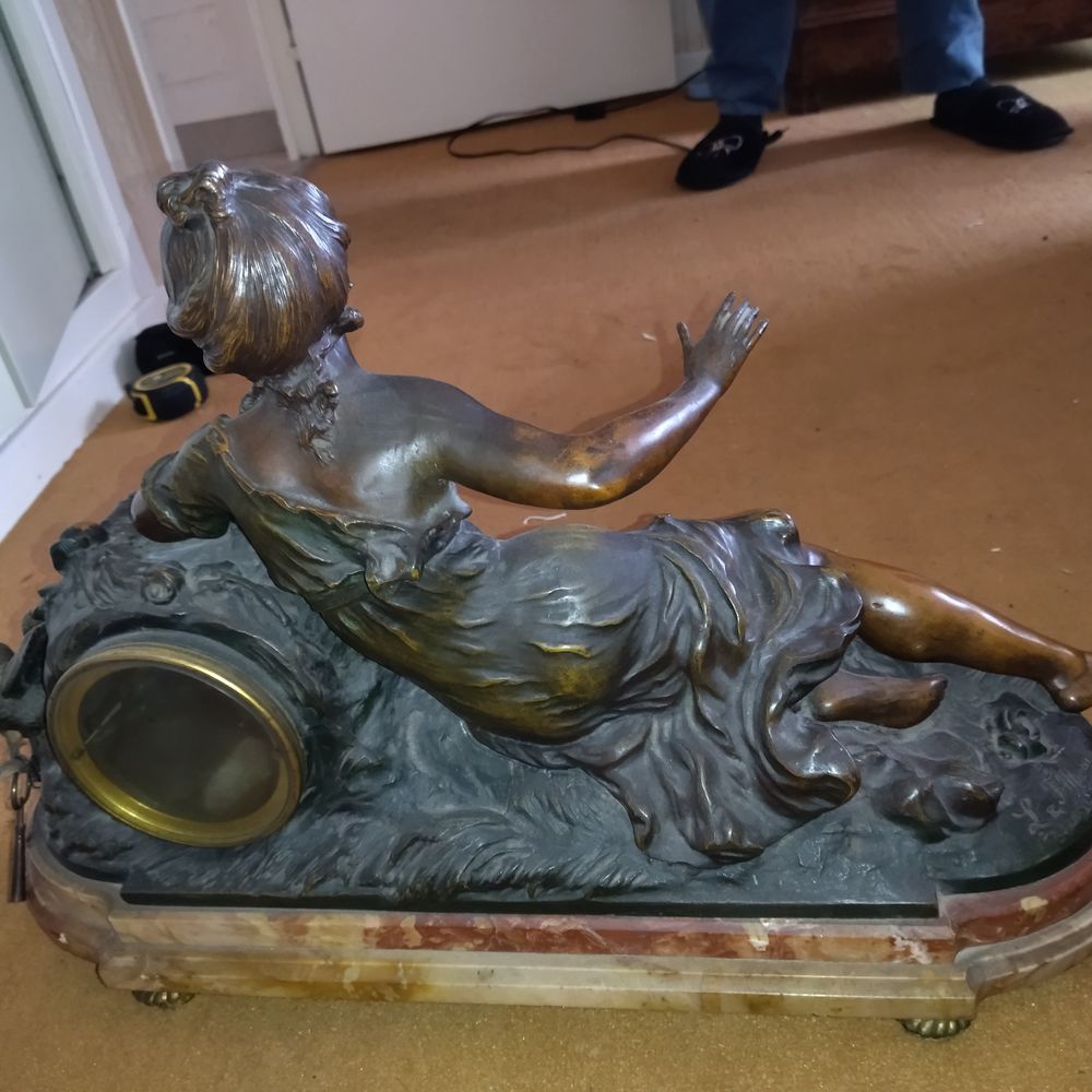 Garniture de chemin&eacute;e compl&egrave;te L&amp;F Moreau XIX&egrave;me D�coration