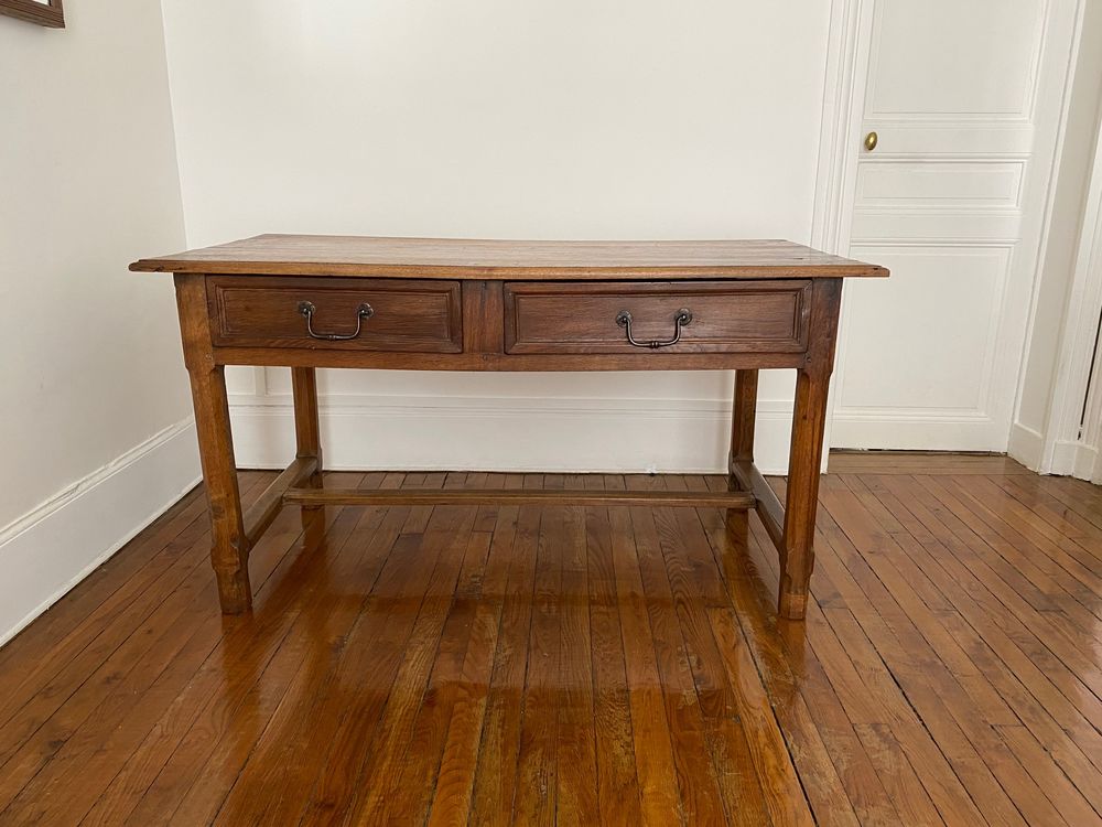 Table de ferme en ch&ecirc;ne d&eacute;but 19&egrave; si&egrave;cle (vers 1800) Meubles