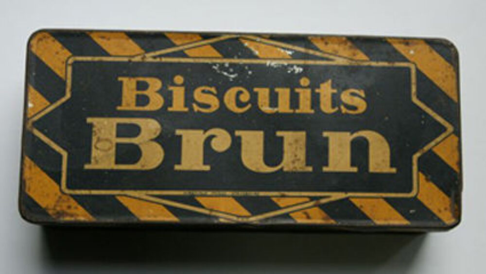 Bo&icirc;te de biscuits ancienne Brun
