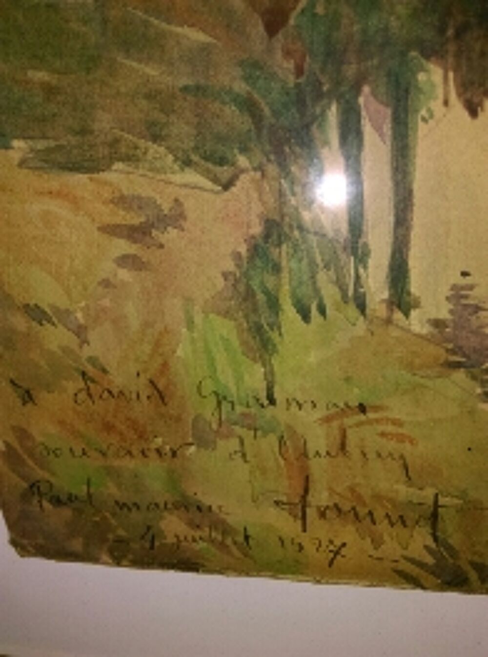 TABLEAU aquarelle de 1927 