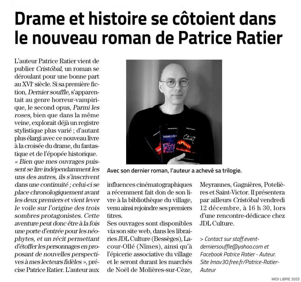 Crist&oacute;bal Roman fantastique gothique historique Vampire Livres et BD