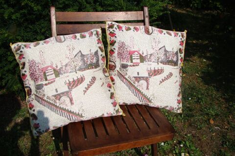 Lot de 2 coussins - vintage annes 1980	
20 Gargenville (78)