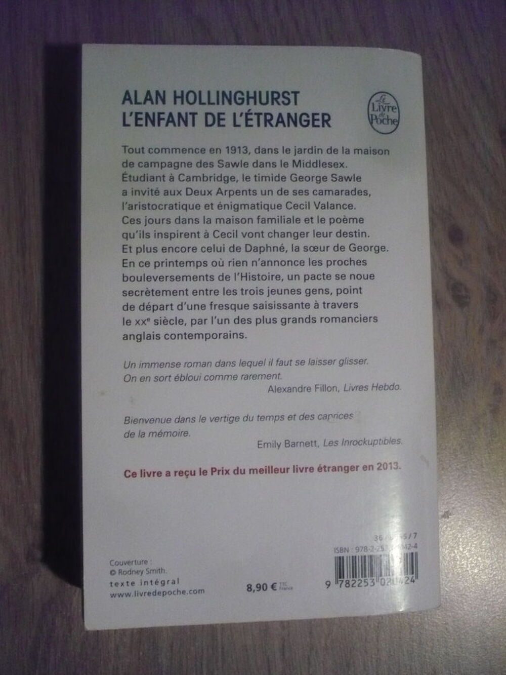 L'ENFANT DE L'&Eacute;TRANGER de Alan HOLLINGHURST - (2015) Livres et BD