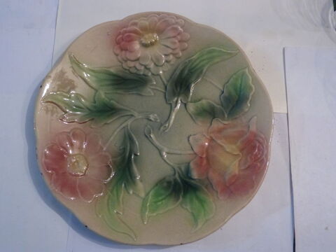 ASSIETTE BARBOTINE 3 FLEURS ROSES 6 Brest (29)