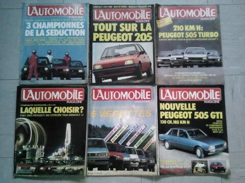 Lot revues l'automobile magazine 1982/1983 collection 7 Toul (54)