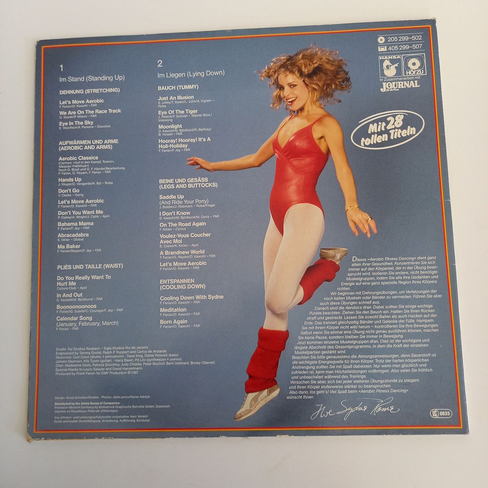 Sydne Rome, A&eacute;robic, fitness dancing, vinyle 33 trs 1983 CD et vinyles