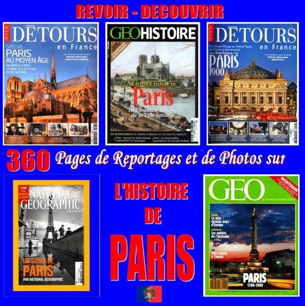 PARIS - g&eacute;o - HISTOIRE DE PARIS / prixportcompris Livres et BD