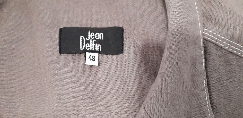 veste l&eacute;g&egrave;re marron Jean Delfin taille 48 - TBE Vêtements