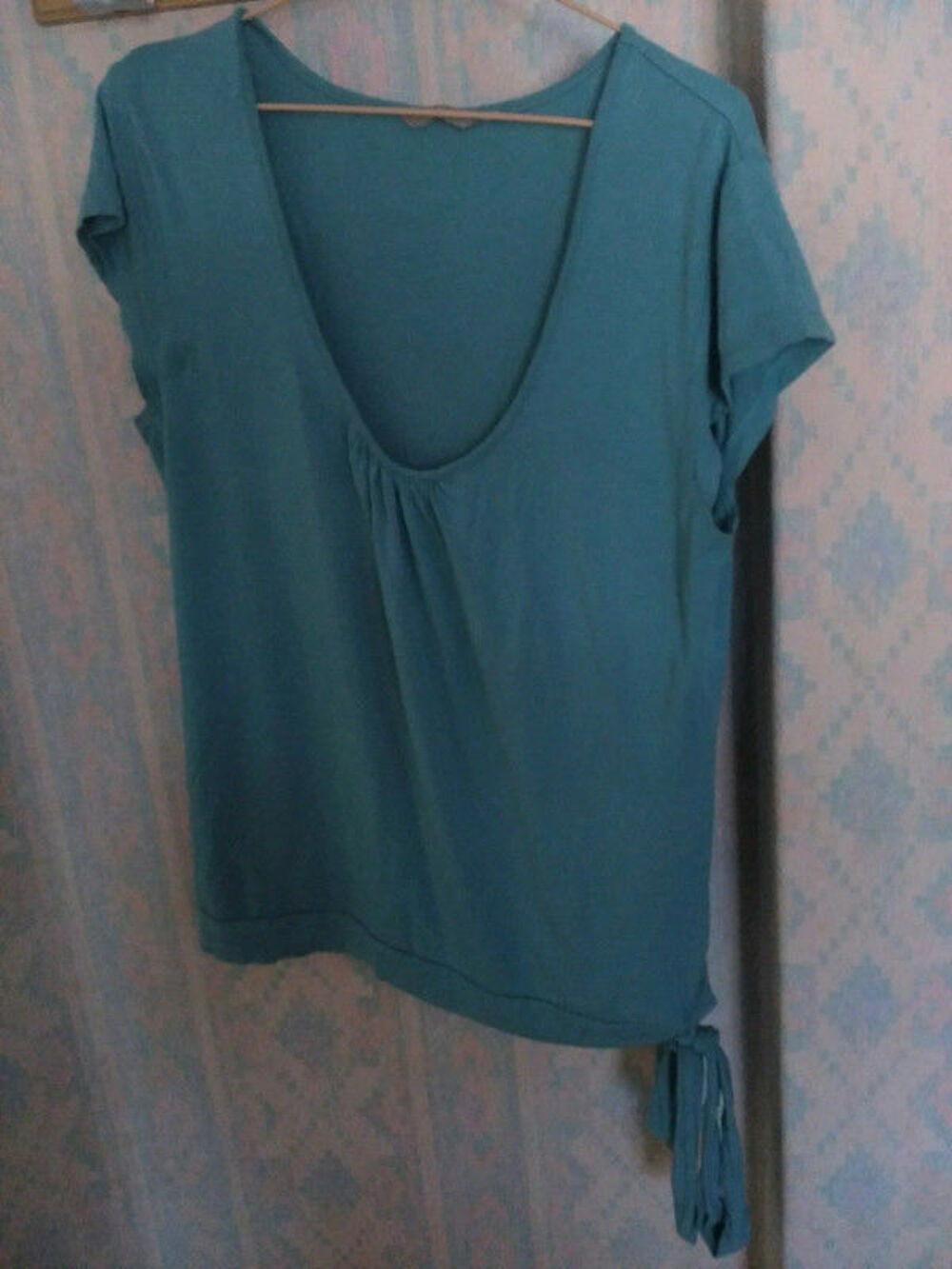 T-shirt manches courtes bleu vert Vtements