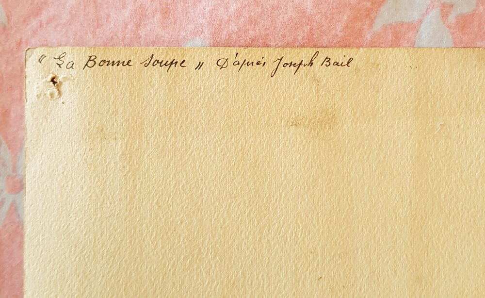 "La bonne soupe" d'apr&egrave;s Joseph Bail 