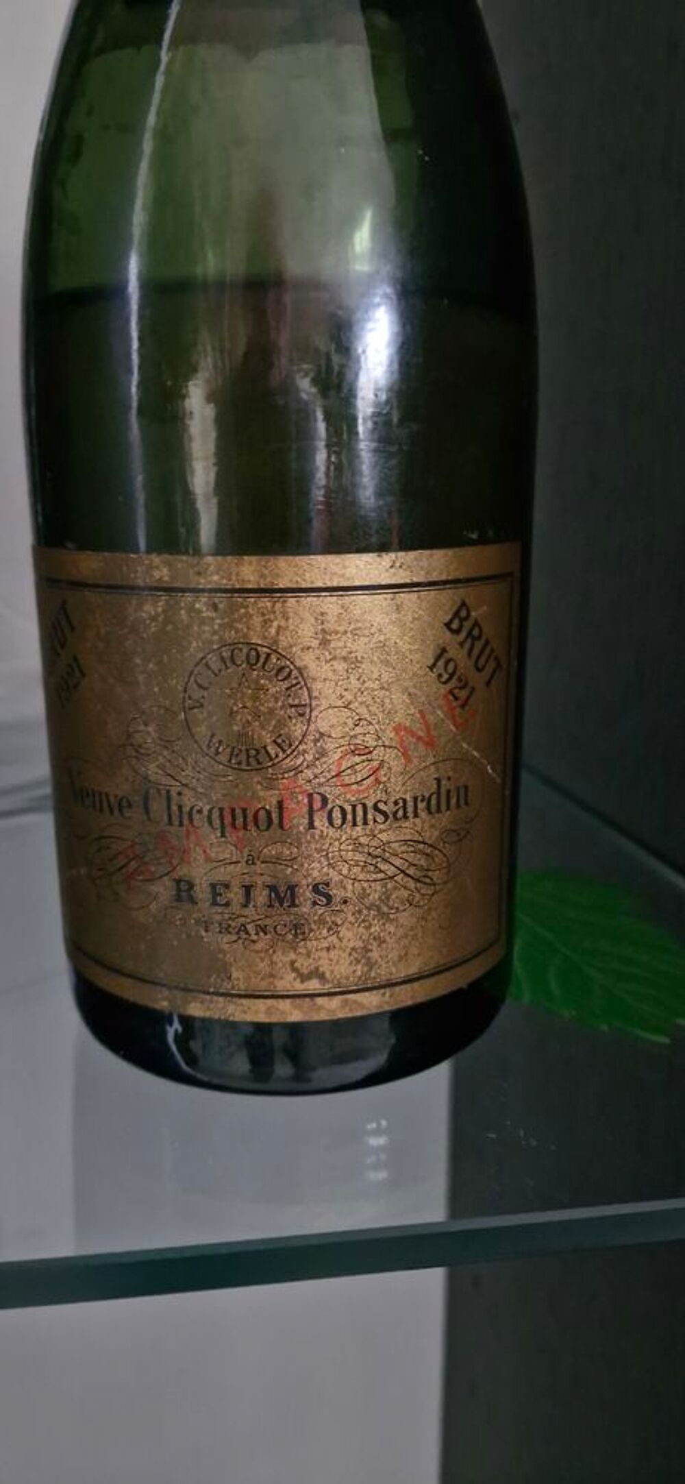 Champagne ancien veuve clicquot ponsardin 1921 
