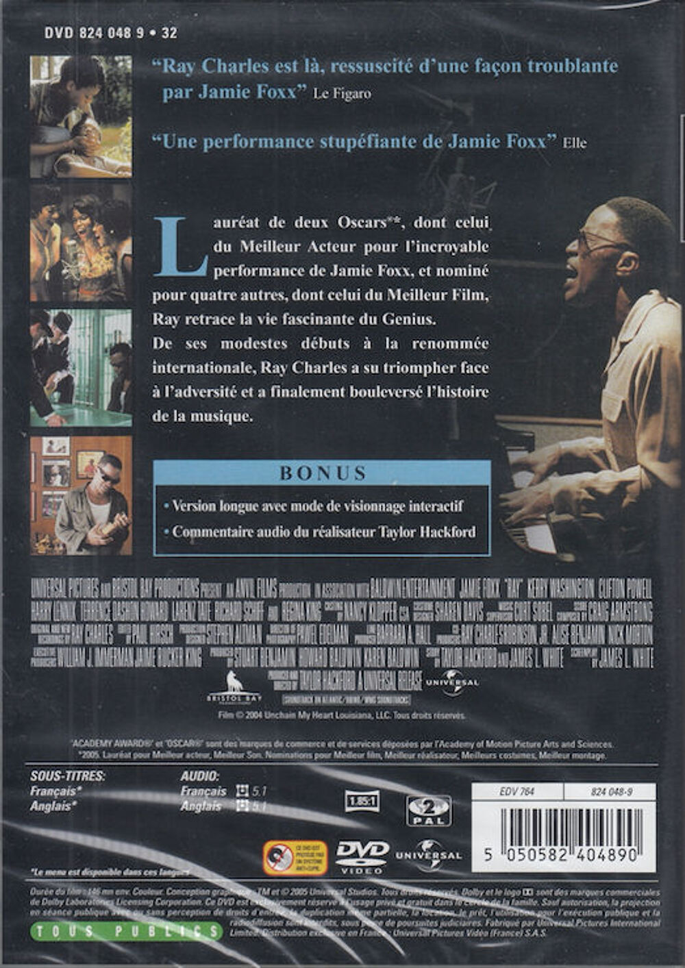 DVD Ray - Un Film de Taylor Hackford Avec Jamie Foxx DVD et blu-ray