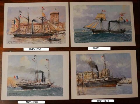 8 posters des bateaux Napol�on 50 Saint-Germain-du-Plain (71)