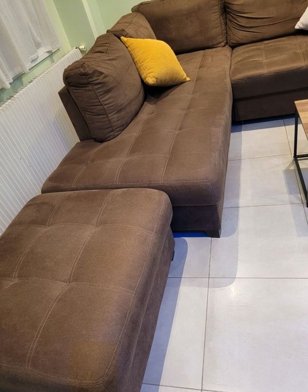 canap&eacute; 6/8 places + pouf Meubles