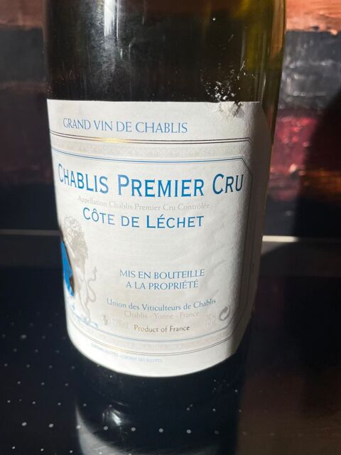 1 Bt Chablis 1er Cru 2013 Cote de Lechet 48 Vigneux-sur-Seine (91)