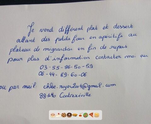 Plat et dessert 0 88140 Contrexville