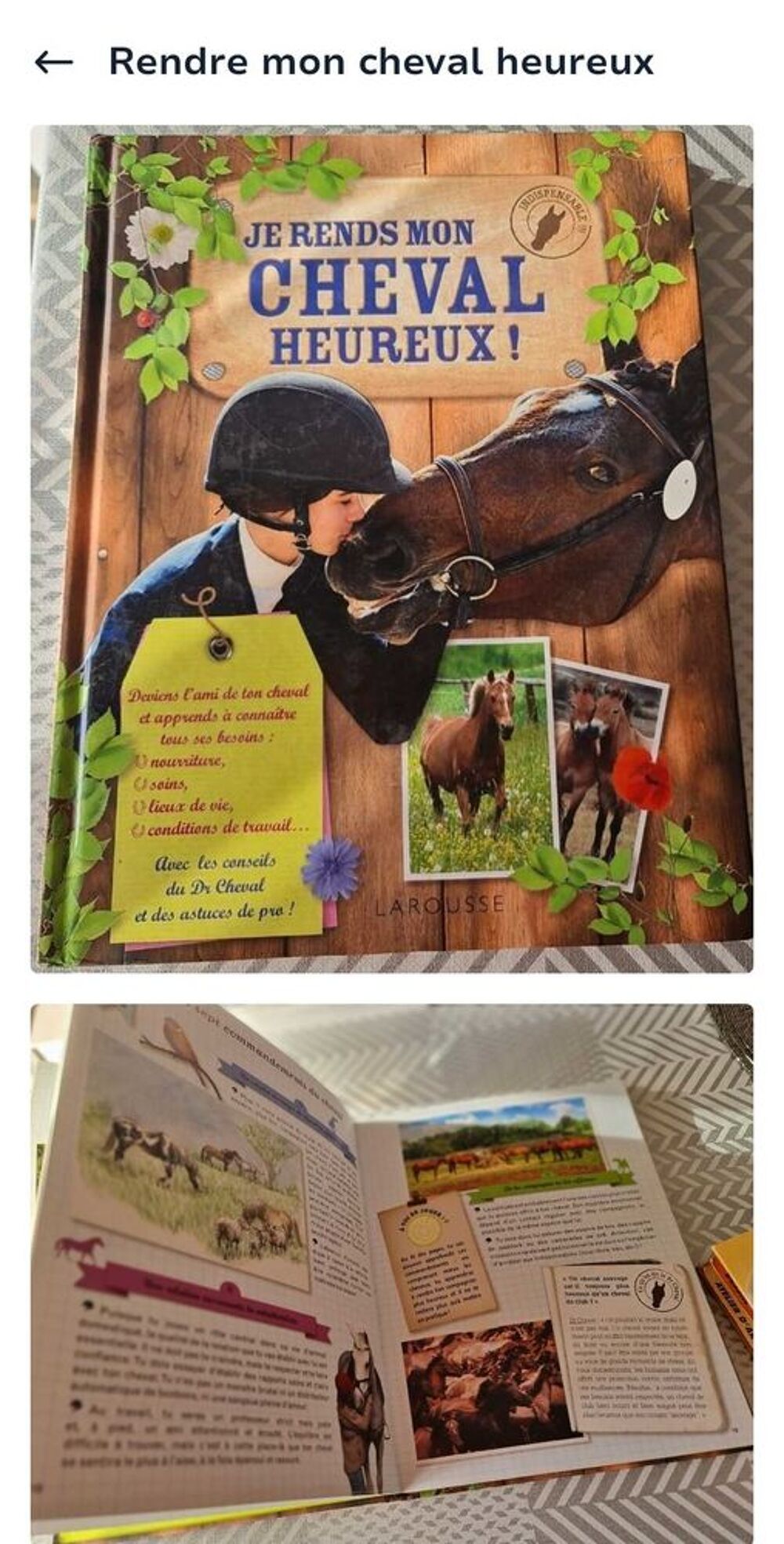 livre "rendre son cheval heureux " Livres et BD