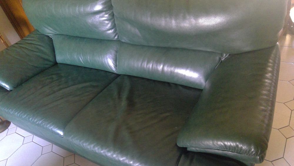 SALON CUIR VERT Meubles