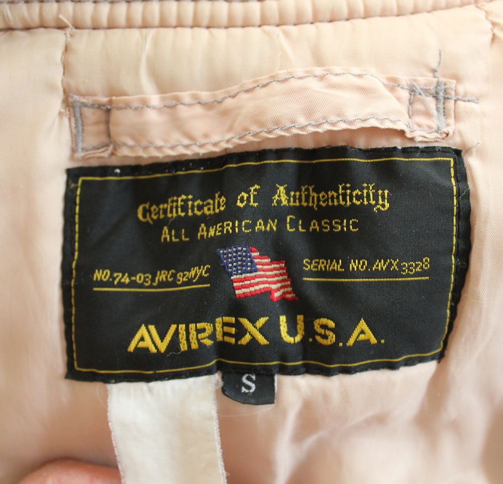 Blouson Bombers gris perle AVIREX T.S vintage 80 Vêtements