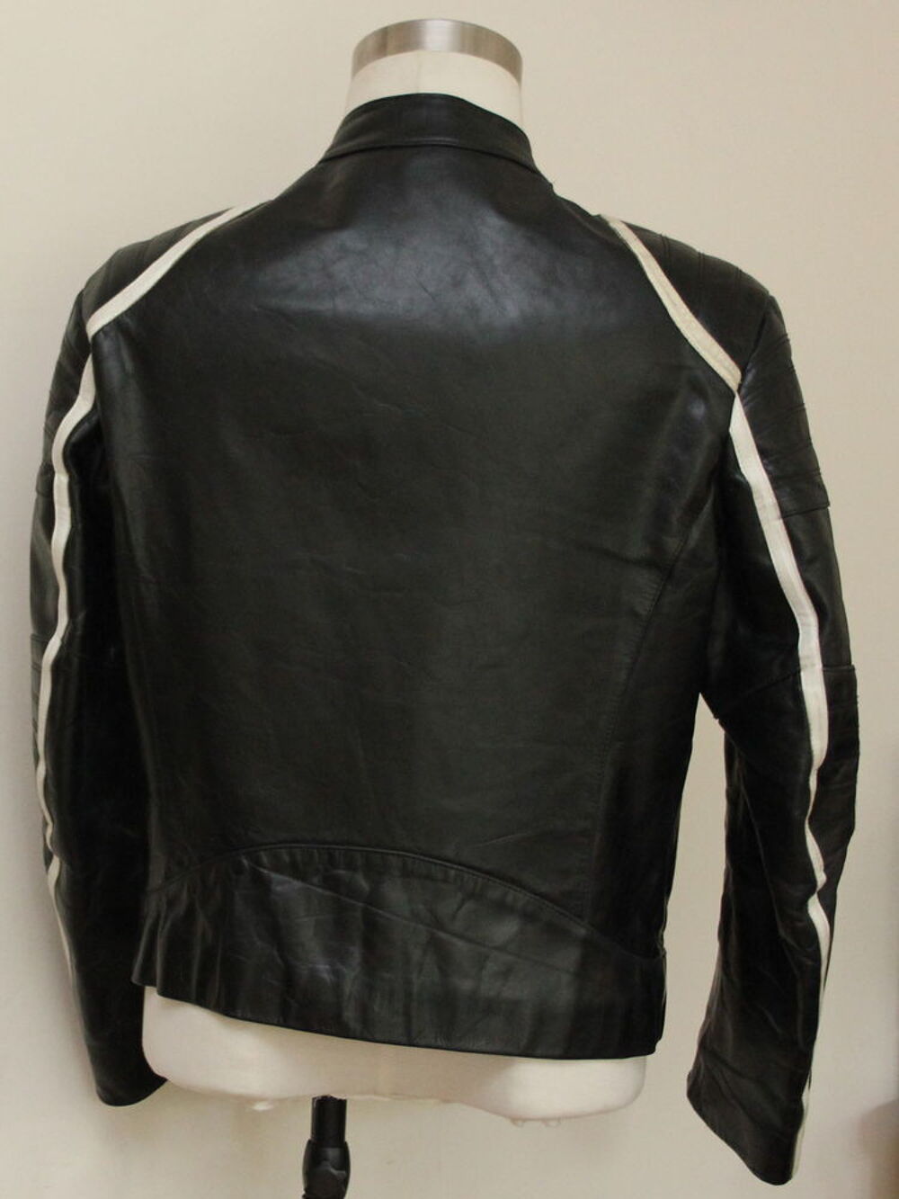 Blouson moto cuir noir VENT COUVERT T.L Vêtements