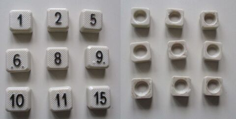 9 jetons c�ramique jeu LE TAQUIN 3 Saint-Andr�-les-Vergers (10)