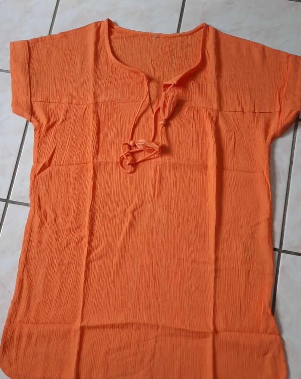Tunique de plage noire ou orange - T 38 - 40 Vêtements