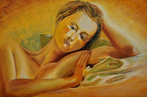 tableau.   toile peinture acrylique 40 La Mnitr (49)