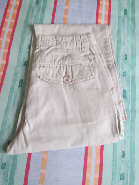 Pantalon multipoches toile paisse beige homme taille 38 13 Chauriat (63)