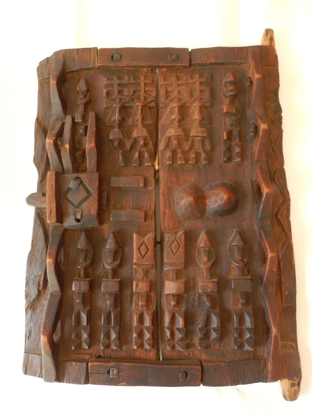 Art africain. Volet DOGON de grenier &agrave; mil. Rare Décoration