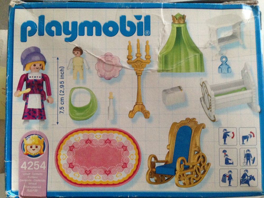 JEU PLAYMOBIL N&deg; 4254; Chambre de b&eacute;b&eacute; royale et sa nourrice Jeux / jouets
