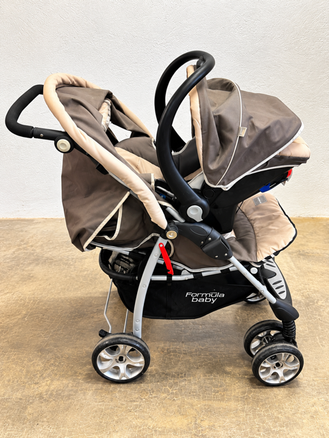 Poussette double beige-marron Formula Baby 120 Tomblaine (54)