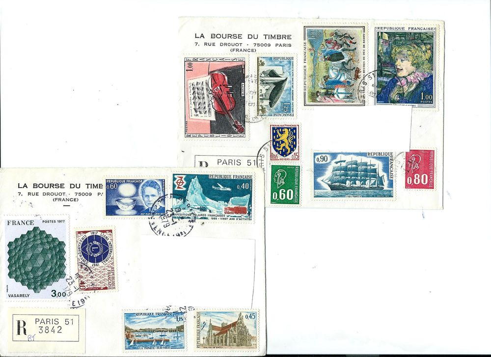 TRES BELLES ENVELOPPES TIMBREES 