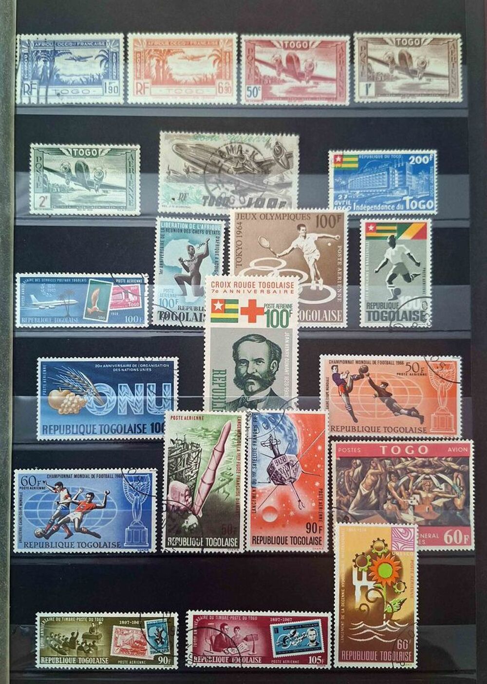 S&eacute;rie de timbres de collection du Togo A 